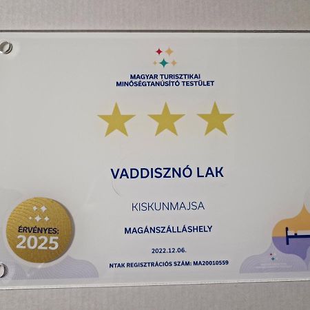 Vaddinszó lak Villa Kiskunmajsa Kültér fotó